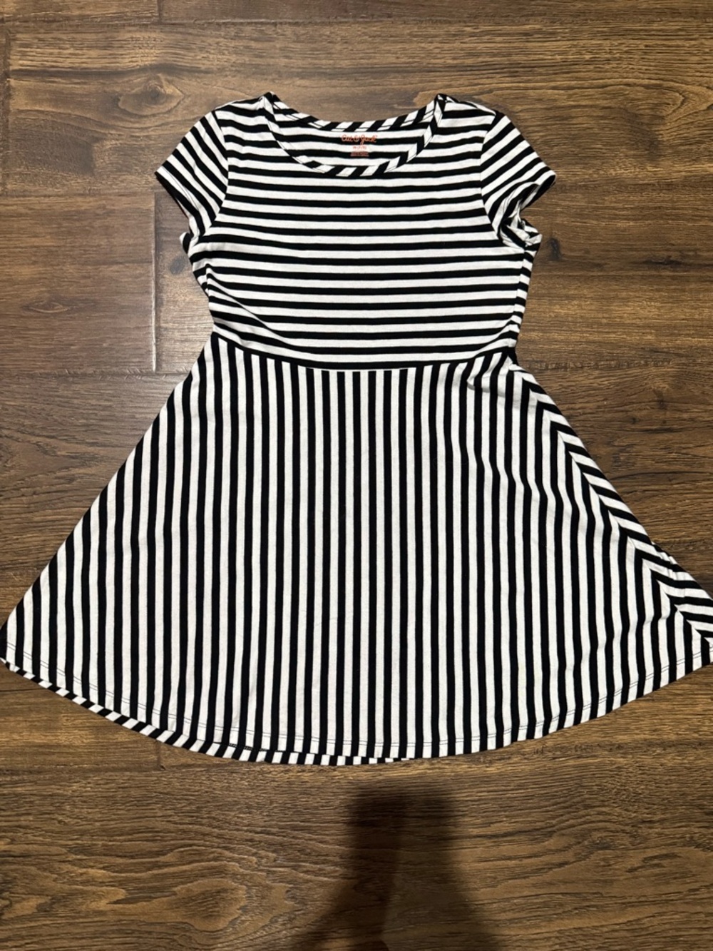 Cat & Jack Black and White Striped dress